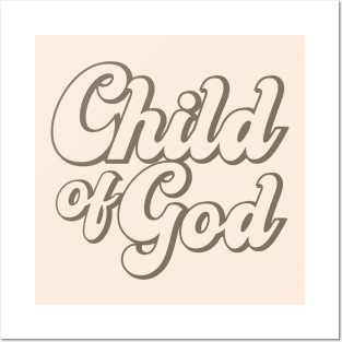 Child of God - Retro Christian - Bible Verse Posters and Art